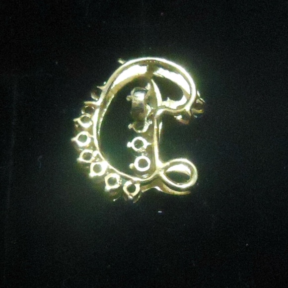 Gold and Diamond Letter D Inital Charm - Picture 5 of 6